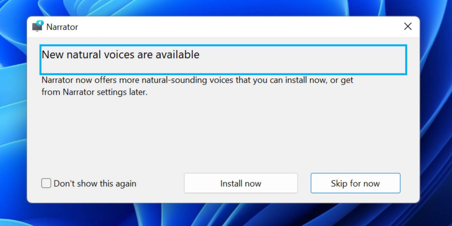 Windows 11 build 22543: snap layout, narrator voices, media controls